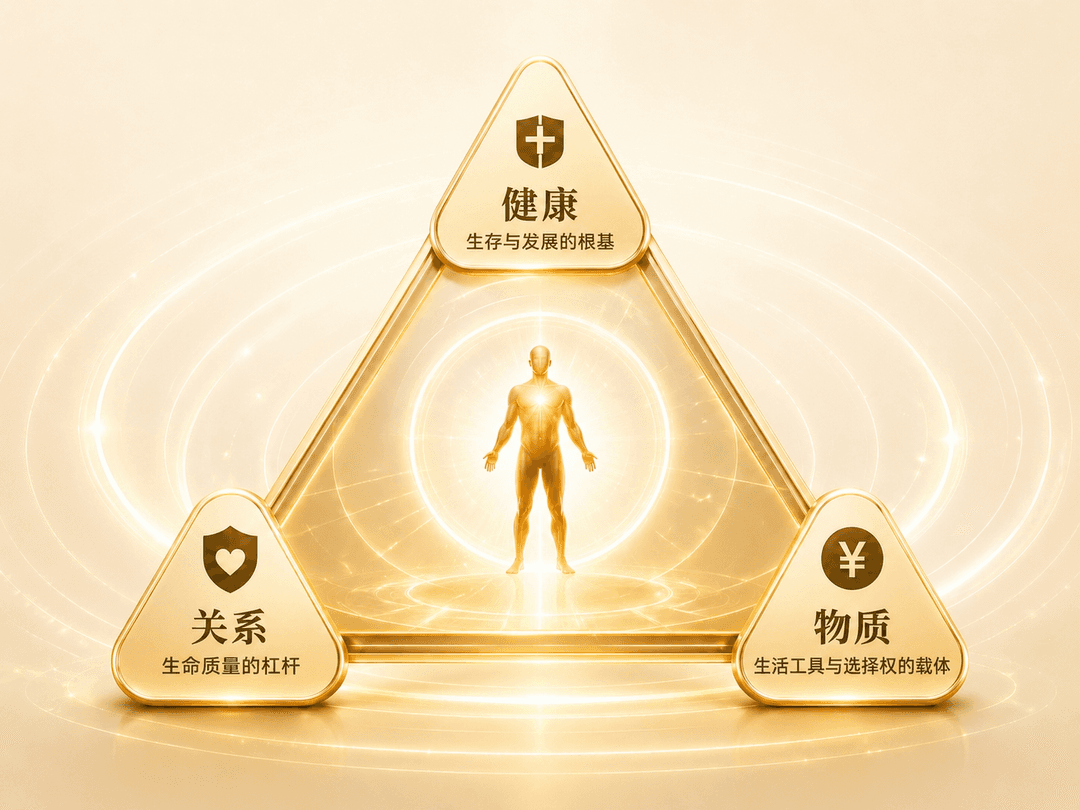 生命健康财富三角